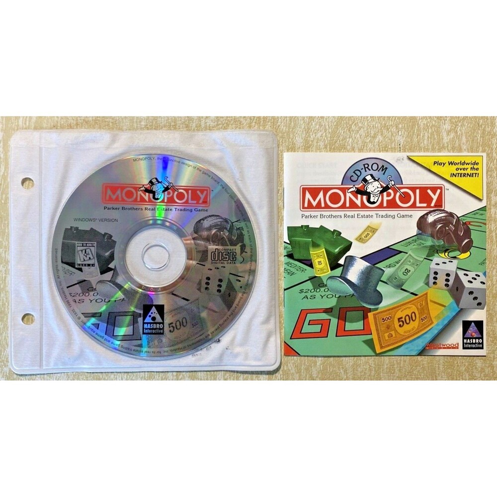 Hasbro Interactive Monopoloy 1996 CD-Rom Games